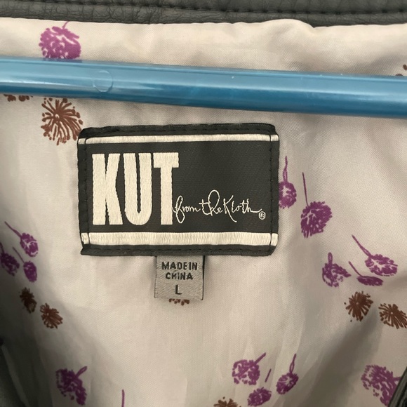 KUT from the Kloth lightweight faux leather jacket, with floral lining - Picture 5 of 7